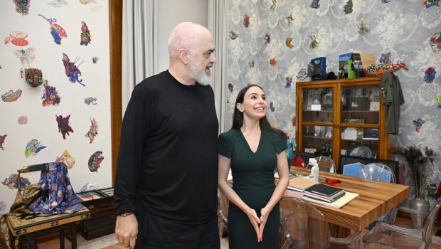 Leyla Əliyeva Tiranada Albaniyanın Baş naziri Edi Rama ilə görüşüb - FOTO