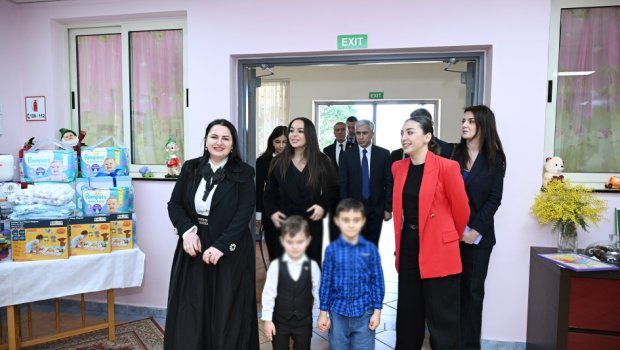 Leyla Əliyeva Tiranada uşaq evini ziyarət etdi &ndash; FOTO