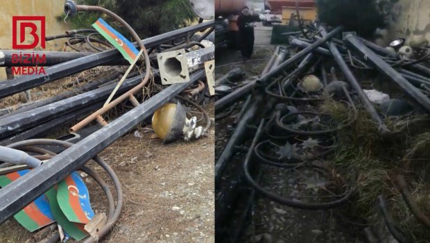 Bizim.Media YAZDI - Azərbaycan bayraqları yerdən YIĞIŞDIRILDI &ndash; VİDEO