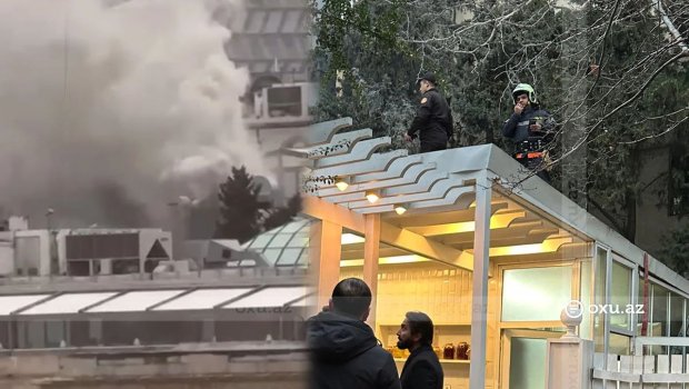 Bakıda məşhur restoranda tüstülənmə olub - FOTO/VİDEO