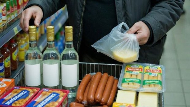 Marketdən araq, kolbasa oğurladı - &ldquo;Yeyib-içmək istəyirdim&rdquo; dedi