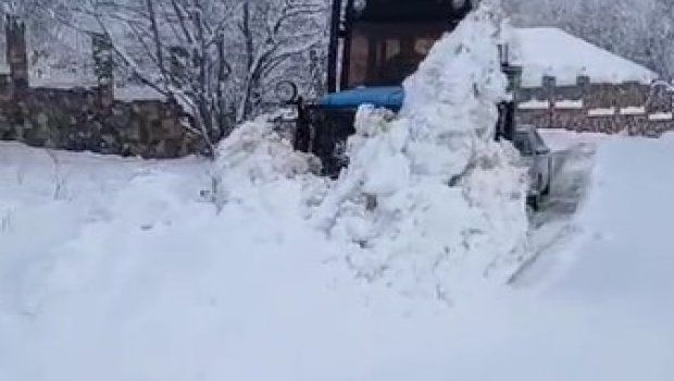 Xınalıq yolu qismən AÇILDI - VİDEO