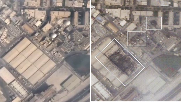 ABŞ-ın Bəhreyndəki bazası İranın zərbələrindən əvvəl və sonra &ndash; VİDEO