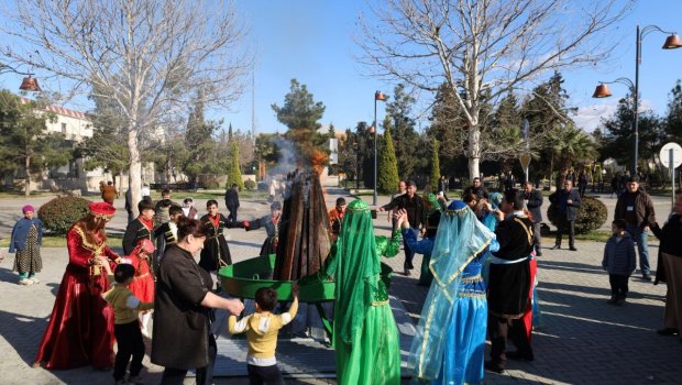 Yevlaxda Od çərşənbəsi qeyd edildi - FOTO