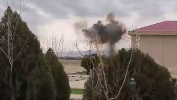 Dron məktəbin yaxınlığına belə düşüb &ndash; Hücum anının YENİ VİDEOSU