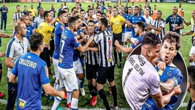 Braziliyada 23 futbolçu meydandan QOVULDU - VİDEO