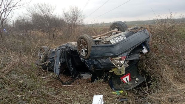 Qusarda avtomobil aşdı - YARALILAR VAR - ÖZƏL - FOTO