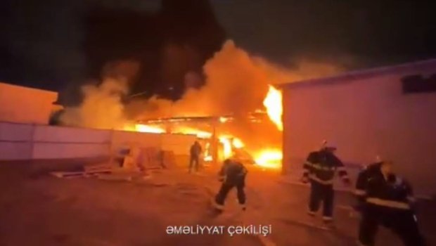 Baksol yolundakı yanğın yerinə polislər CƏLB OLUNUB - VİDEO