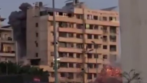 İsrail Beyrutun mərkəzində yaşayış binasını dağıtdı &ndash; VİDEO
