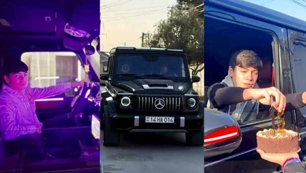 Atasının "Galenvagen"ində ad gününü qeyd edən azyaşlı tapıldı &mdash; Atası cərimələndi