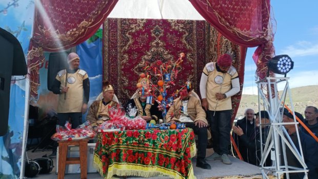 Cəbrayılda tonqalı Dədə Qorqud yandırdı - FOTO