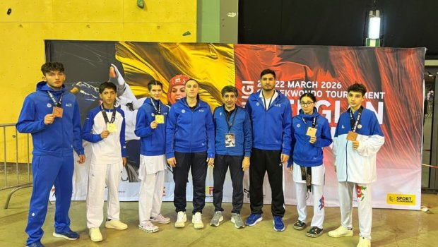 Taekvondoçularımız Belçikada 5 medal qazandı