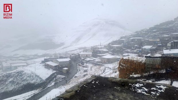 Xınalığa da qar yağır &ndash; FOTO