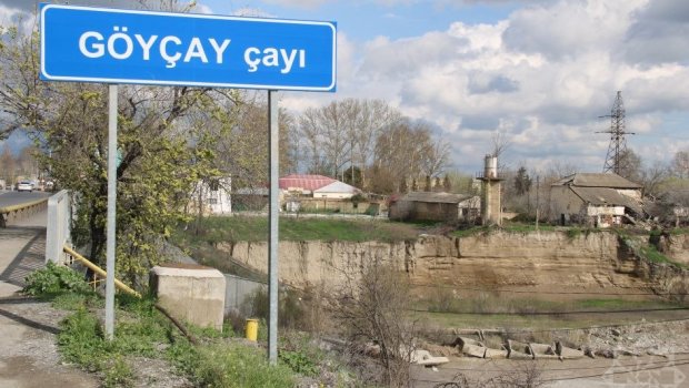 Göyçay çayından sel keçir - FOTO