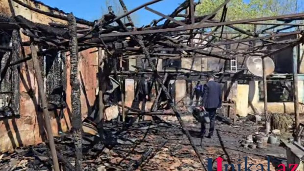 Masallıda ailə FACİƏSİ - Baba və nəvəsi yanaraq həlak oldular &ndash; FOTO