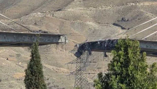 Kərəc körpüsü yenidən vuruldu &ndash; VİDEO