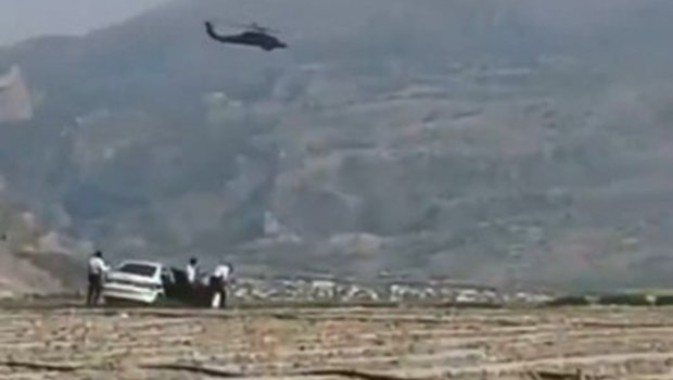 ABŞ helikopterinə tapança ilə atəş açdılar - VİDEO