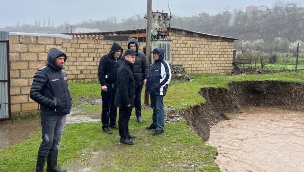 Qusar rayonunda yağışlı hava şəraitinin yaratdığı fəsadlar aradan qaldırılır