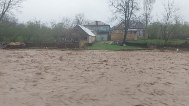 Quba-Qusar rayonları ərazisindən axan çaylara sel gəlib - VİDEO