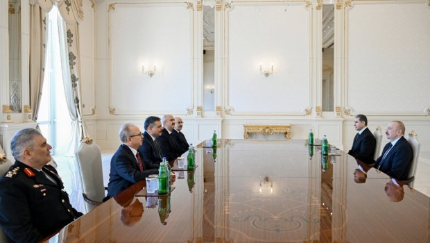 Türkiyənin daxili işlər naziri İlham Əliyevin QƏBULUNDA &ndash; FOTO