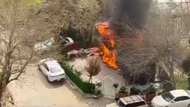 Bakıda kafe KÜLƏ DÖNDÜ - VİDEO