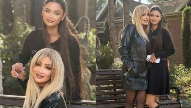 Məleykə Əsədova qızı ilə obyektiv qarşısına keçdi - VİDEO