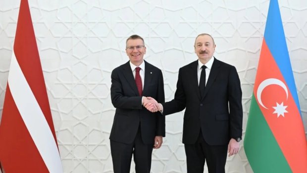 Latviya Prezidenti İlham Əliyevə təşəkkür etdi - FOTO