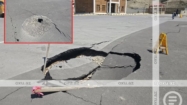 Naxçıvan şəhərində SÜRÜŞMƏ: Ərazidə böyük çatlar YARANDI - FOTO