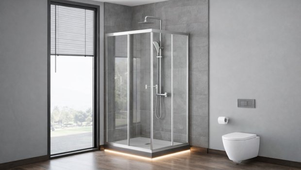 Duş kabina Kontakt.az-da &mdash; ölçü, poddon, qapılar