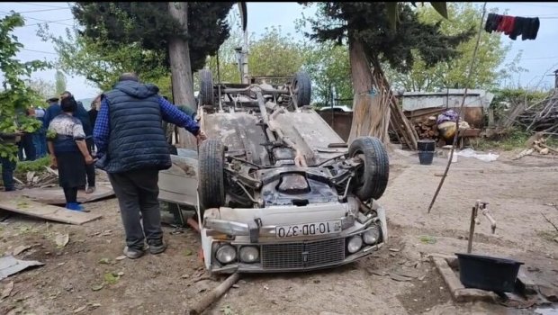 Tovuzda sürücü azyaşlını vurdu, sonra maşını aşdı