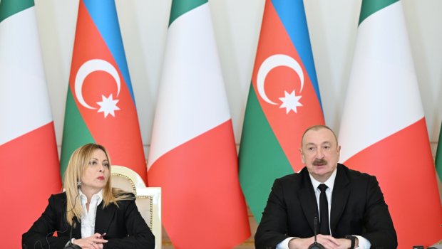 İlham Əliyev və Ciorcia Meloni mətbuata bəyanatlarla ÇIXIŞ EDİBLƏR - FOTO