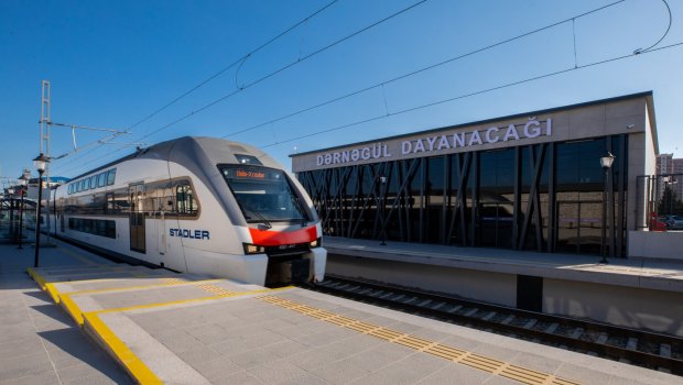 "Dərnəgül" dəmir yolu dayanacağı İSTİFADƏYƏ VERİLDİ - FOTO