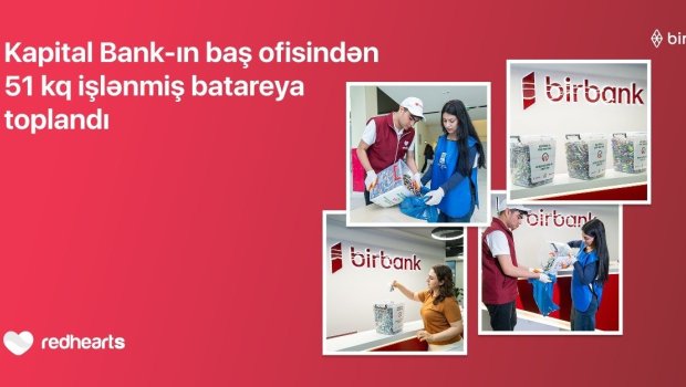 Kapital Bank-ın baş ofisindən 51 kq işlənmiş batareya toplandı