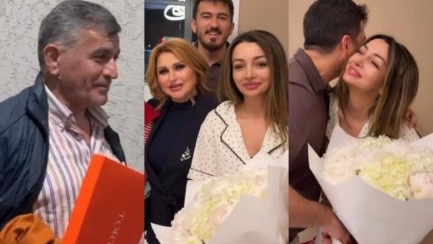 Mələkxanım Eyubova və ailəsindən gəlininə sürpriz - VİDEO