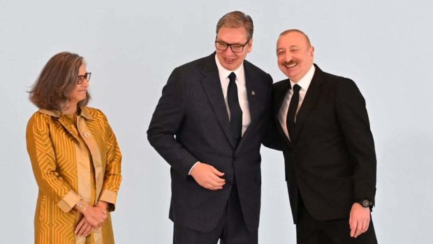 İlham Əliyevin Vuçiçlə səmimi FOTOLARI