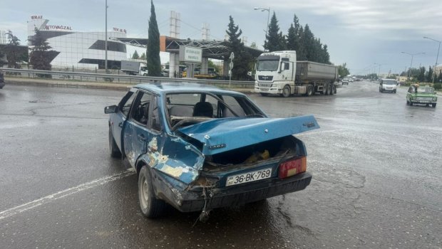 Yevlaxa toya gedənlər qəzaya düşdü - Yaralılar var - FOTO