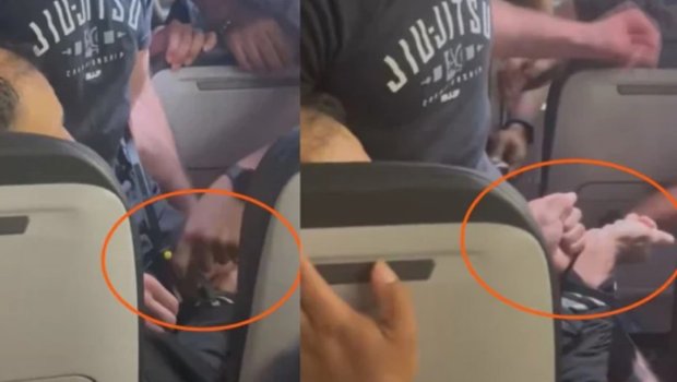 Təyyarənin qapısını açmaq istədi, marşrut dəyişdi - Havada dəhşətli anlar - Video