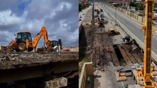 Bakıda yeni körpü tikilir - VİDEO