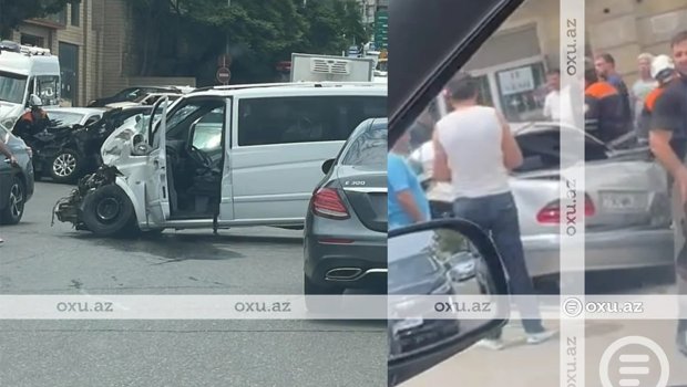 Bakıda 10 avtomobil toqquşdu - FOTO - VİDEO
