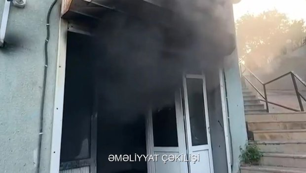 Yasamalda obyektdəki yanğın söndürüldü - VİDEO