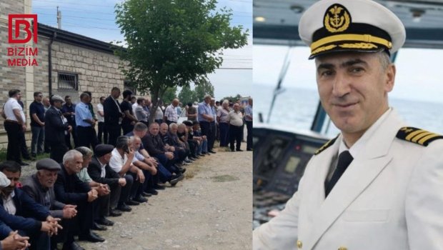 Azovda həyatını itirən kapitanla vida mərasimi keçirilir &ndash; FOTO - VİDEO