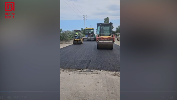Nabrana gedən çökmüş yol bərpa edildi &ndash; VİDEO