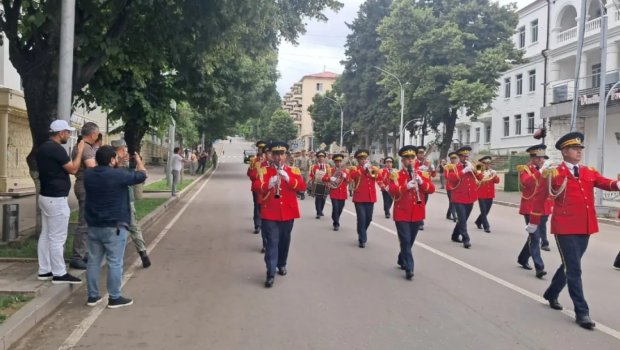 Xankəndidə hərbçilərin yürüşü keçirildi- FOTO