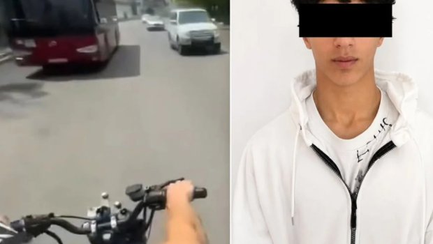 Bakıda avtoxuliqanlıq edən motosikletçi cərimələndi