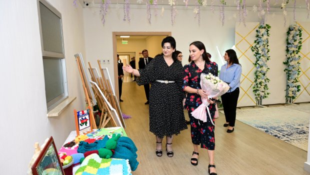 Leyla Əliyeva Şəkidə Uşaq evi sosial xidmət müəssisəsinin sakinləri ilə görüşdü &ndash; FOTO
