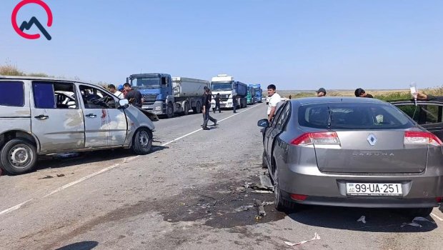 Ağdamda AĞIR QƏZA - Yaralılar var - FOTO