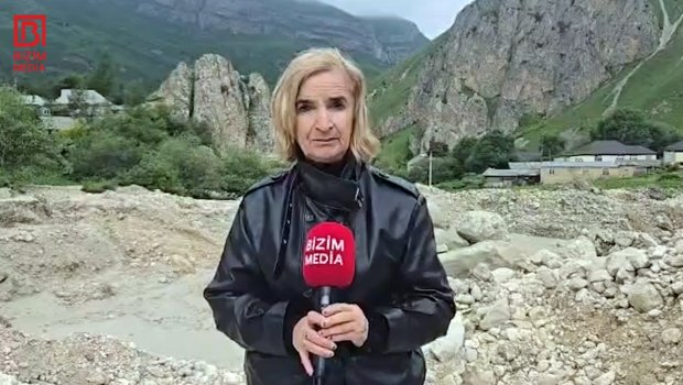 Ləzəyə yenidən gələn palçıq axını kəndi iki hissəyə BÖLDÜ &ndash; VİDEO