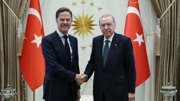 Ərdoğan Mark Rütte ilə görüşdü - FOTO