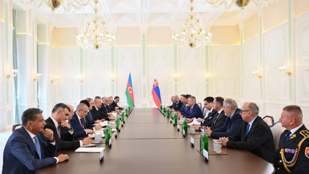 İlham Əliyevin Slovakiya Prezidenti ilə geniş tərkibdə görüşü keçirildi &ndash; FOTO