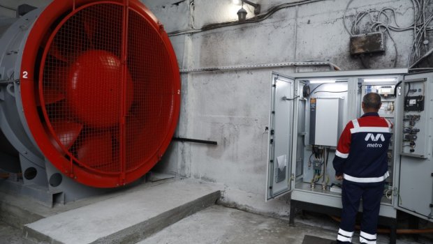 Bakı metrosunda yeni ventilyatorlar quraşdırıldı &ndash; VİDEO